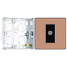 BG Evolve Polished Copper Co-Axial Socket Outlet PCDCP60B with 25mm Steel Back Box