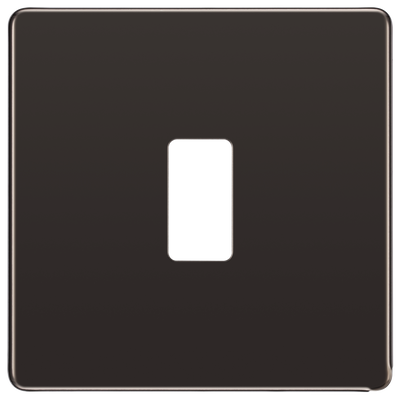 BG Electrical RFBN1 Nexus Grid Black Nickel Screwless Front Plate 1 Module