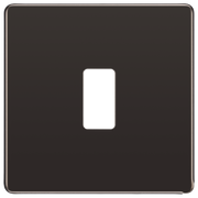 BG Electrical RFBN1 Nexus Grid Black Nickel Screwless Front Plate 1 Module by British General (BG-RFBN1-Shopify-SA_1)