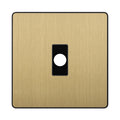 BG Evolve Satin Brass Flex Outlet Socket Black Insert PCDSBFLEXB