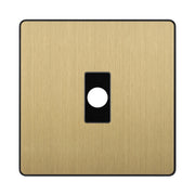 BG Evolve Satin Brass Flex Outlet Socket Black Insert PCDSBFLEXB by British General (BG-PCDSBFLEXB)