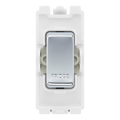 BG RRFDPC Polished Chrome 20 Amp DP Appliance Grid Switch Labelled Fridge by British General (BG-RRFDPC+RPC30)