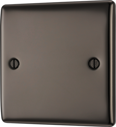 BG NBN94 Nexus Metal Black Nickel 1 Gang Blanking Plate