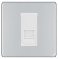 BG Screwless Polished Chrome Single RJ11 Telephone Socket FPCRJ111 - White Insert