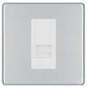 BG Screwless Polished Chrome Single RJ11 Telephone Socket FPCRJ111 - White Insert by British General (BG-FPCRJ111W)