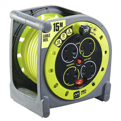 Masterplug HMU15134SL Pro XT 4 Gang Case Cable Reel with Switch and LED 15m by Masterplug (Masterplug-HMU15134SL-Shopify-SA_1)