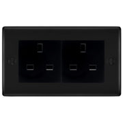 BG Nexus Matt Black 4 Gang 13A Unswitched Socket - NFB4GUSSB by British General (BG-NFB4GUSSB)