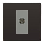 BG Screwless Black Nickel Co-axial Socket FBN60G by BG Nexus (BG-FBN60G)