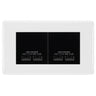 BG Nexus White 4-Gang Euro Plate with 2X USB-A Dual Chargers – Black Insert by British General (BG-8EMR4+EMUSB3B)