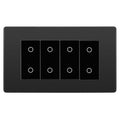 BG Evolve Black Chrome Screwless Quad Master Touch Dimmer Switch PCDBCTDM4B