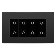 BG Evolve Black Chrome Screwless Quad Master Touch Dimmer Switch PCDBCTDM4B by British General (BG-PCDBCTDM4B)