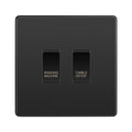 BG Evolve Black Chrome Custom Appliance Grid Switch 2 Gang Screwless