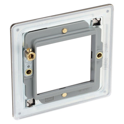 BG Black Nickel 45W USB Wall Socket Euro Module USB-A & C - Black Insert