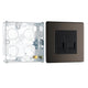 BG Screwless Black Nickel Double Master Telephone Socket FBNBTM2 with 25mm Steel Back Box