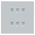 BG Screwless Polished Chrome 6 Gang Engraved Custom Labelled Appliance Grid Switch