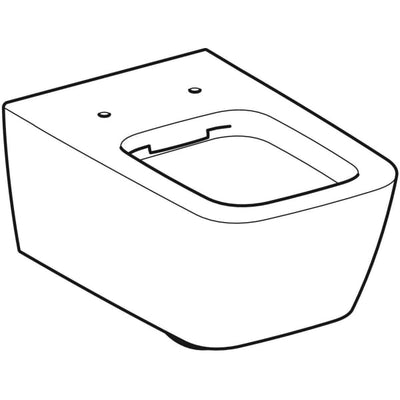 Geberit iCon Square Wall Hung Pan - Rimless & Shrouded - 201950000 by Geberit (Geberit-201950000)