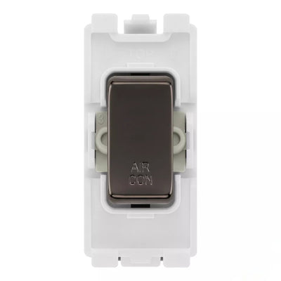 BG RRACBN Black Nickel 20 Amp Double Pole Appliance Grid Switch Labelled Air Conditioning