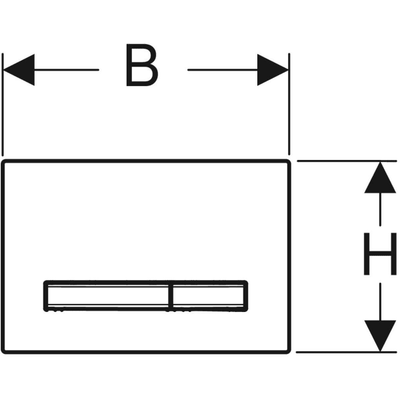Geberit Sigma50 Square WC Dual Flush Plate - White & Brass White - 115.672.11.2 by Geberit (Geberit-115.672.11.2)