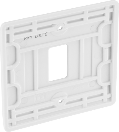 BG R81 Nexus Grid | White | Moulded 1 Module Front Plate by British General (BG-R81)