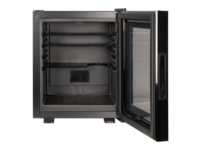 Corby Eton 20L Glass Minibar in Black with Black interior - UK Plug
