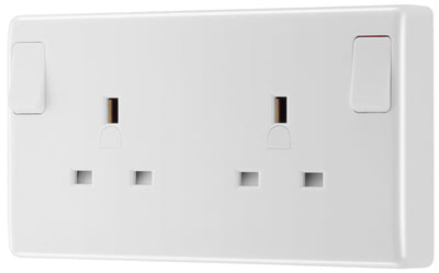 BG 822CON Moulded Round Edge | White | 13A SP Converter Switched Socket by British General (BG-822CON)