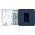 BG Evolve Matt Blue 1 Gang Secondary Telephone Outlet PCDDBBTS1B with 35mm Steel Back Box