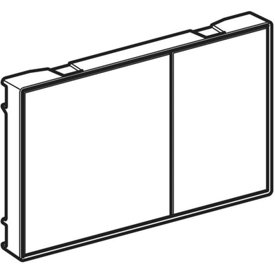 Geberit Sigma60 WC Dual Flush Plate White Glass - 115.640.SI.1 by Geberit (Geberit-115.640.SI.1)