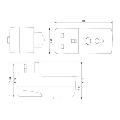 Newlec Masterplug ARCDKG RCD Plug-in Adapter Circuit Breaker Safety Trip Switch Garden