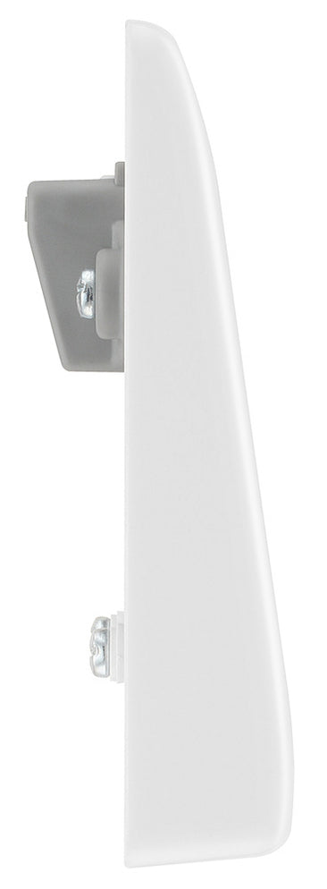 BG 858 Moulded Round Edge | White | 20A Bottom Entry Flex Outlet by British General (BG-858)