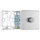 BG Screwless Brushed Steel 200W 2 Way Single Trailing Edge Dimmer Switch FBS81 with 35mm Steel Back Box
