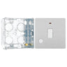 BG Evolve Brushed Steel 13A Flex Outlet Neon Unswitched Fused Connection Unit PCDBS54W with 35mm Steel Back Box