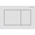 Geberit Omega20 Square WC Dual Flush Plate - Matt White - 115.080.01.1