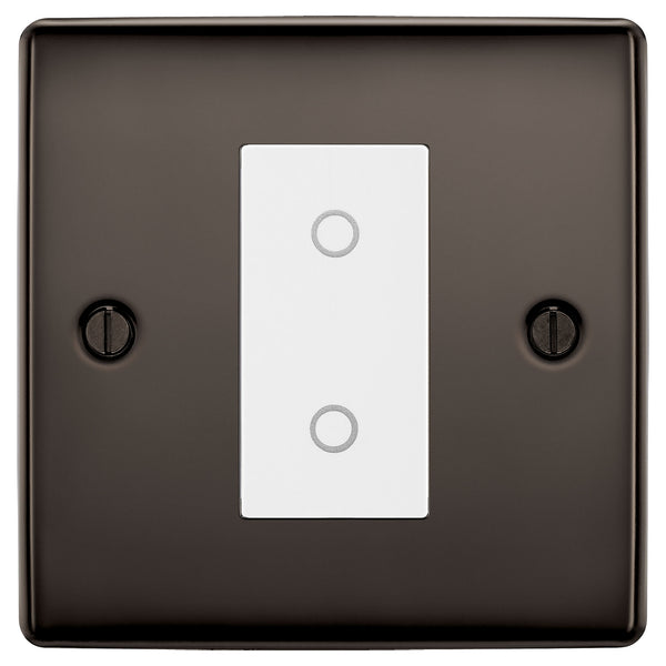 BG Nexus Black Nickel Single Master Touch Dimmer Switch White Insert