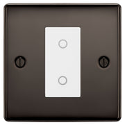 BG Nexus Black Nickel Single Master Touch Dimmer Switch White Insert by British General (BG-EMTDMW+NBNEMS1)