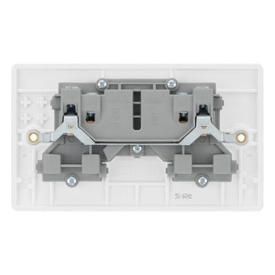 BG Nexus 13A Double Pole Switched Socket White & 32mm Pattress Back Box