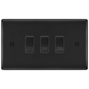 BG Matt Black 3 Gang Custom Grid Switch Panel Labelled Kitchen Appliance by British General (BG-NEXUS-MB-Kitchen-Appliance-3Gang)