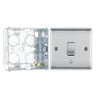BG Nexus Brushed Steel 10AX Bell Push Switch NBS14 with 35mm Steel Back Box