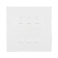 BG Evolve Pearlescent White 6 Gang Custom Grid Light Switch