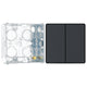 BG Evolve Matt Grey 2 Way Double Edge to Edge Rocker Switch PCDMG42EB with 35mm Steel Back Box