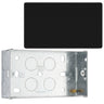 BG Screwless Matt Black Double Blanking Plate FFB95 with 35mm Steel Back Box by British General