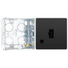 BG Evolve Black Chrome 13A Flex Outlet Neon Unswitched Fused Connection Unit PCDBC54B with 35mm Steel Back Box