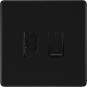 BG Screwless Matt Black 10A Triple Pole Fused Fan Isolator Switch FFB15F by British General (BG-FFB15F-1)