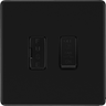 BG Screwless Matt Black 10A Triple Pole Fused Fan Isolator Switch FFB15F by British General (BG-FFB15F-1)