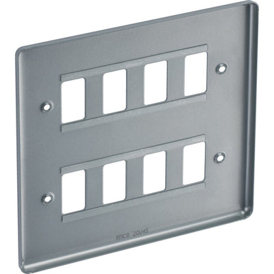 BG RMC8 Nexus Grid Metal Clad | 8 Module Front Plate by British General (BG-RMC8)