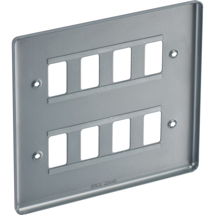 BG RMC8 Nexus Grid Metal Clad | 8 Module Front Plate