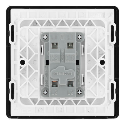 BG Evolve Polished Copper 1 Gang 20A 16AX Intermediate Light Switch PCDCP13B with 35mm Steel Back Box