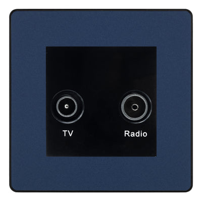BG Evolve Matt Blue TV & FM Socket PCDDBTVFMB by BG Evolve (BG-PCDDBTVFMB)