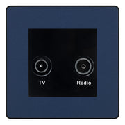 BG Evolve Matt Blue TV & FM Socket PCDDBTVFMB by BG Evolve (BG-PCDDBTVFMB)