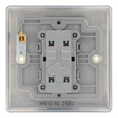 BG Nexus Antique Brass 20A 16AX Intermediate Light Switch NAB13 with 35mm Steel Back Box