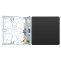 BG Evolve Black Chrome Single Blank Plate PCDBC94B with 25mm Steel Back Box